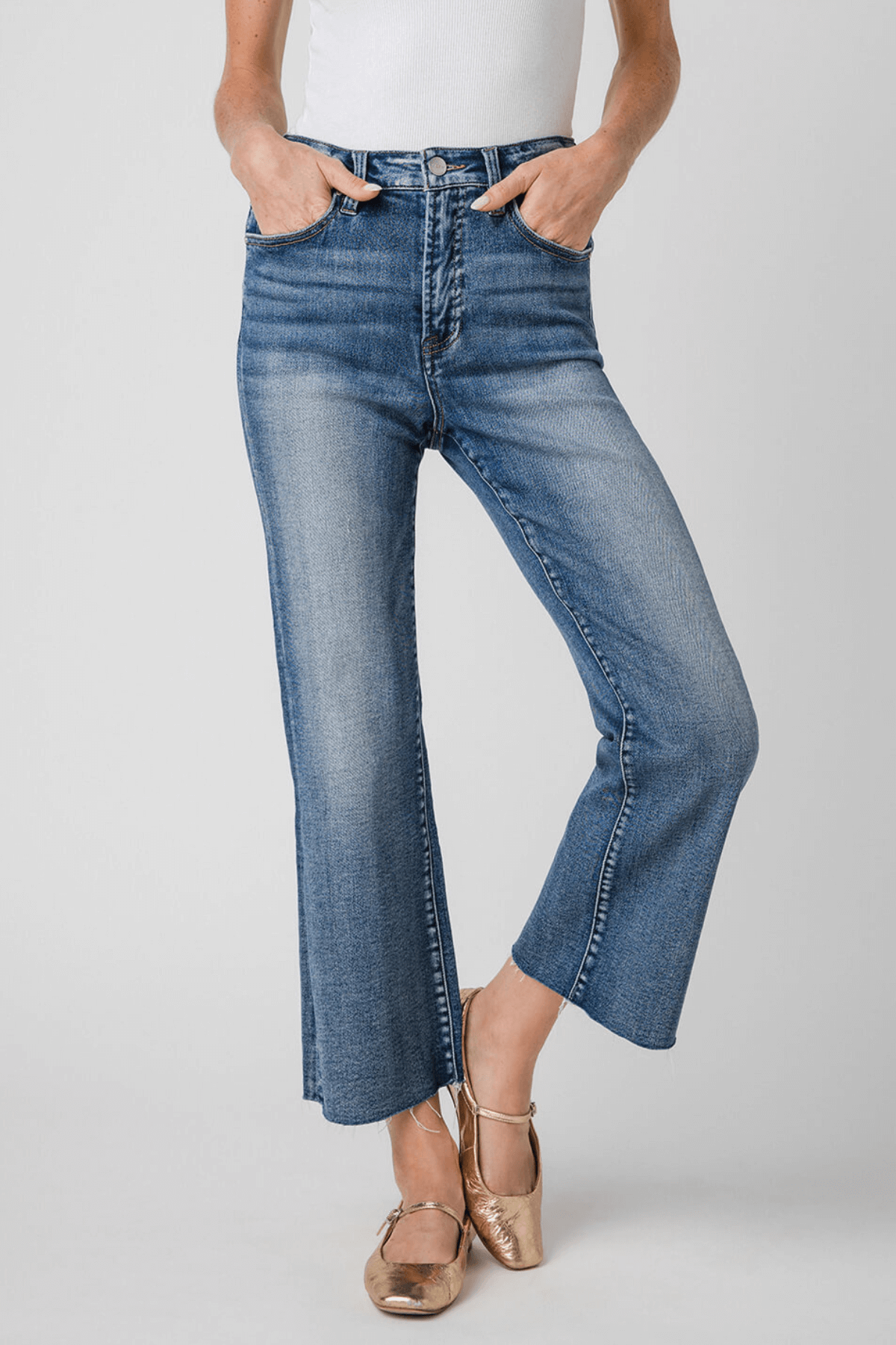 Risen Cora High Rise Kick Flare Jeans