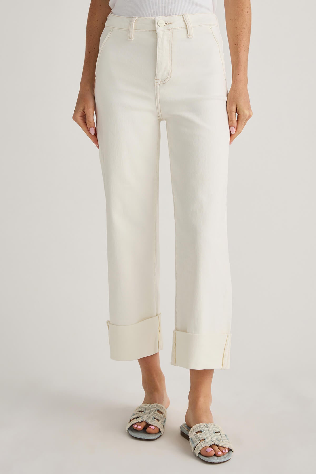 Risen Stella Wide Cuff Cropped Jeans