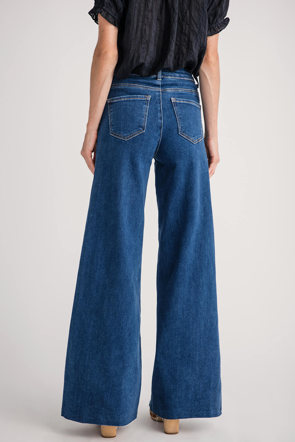 Risen Austin High Rise Ultra Wideleg Raw Hem Jeans