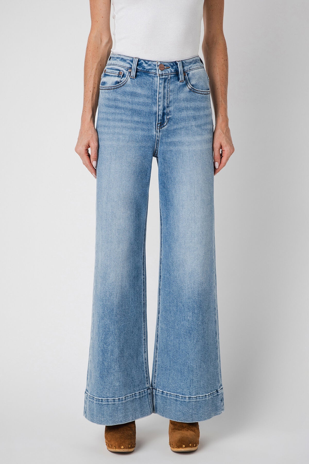 Risen Jay Wide Leg Wide Hem Trouser Jeans