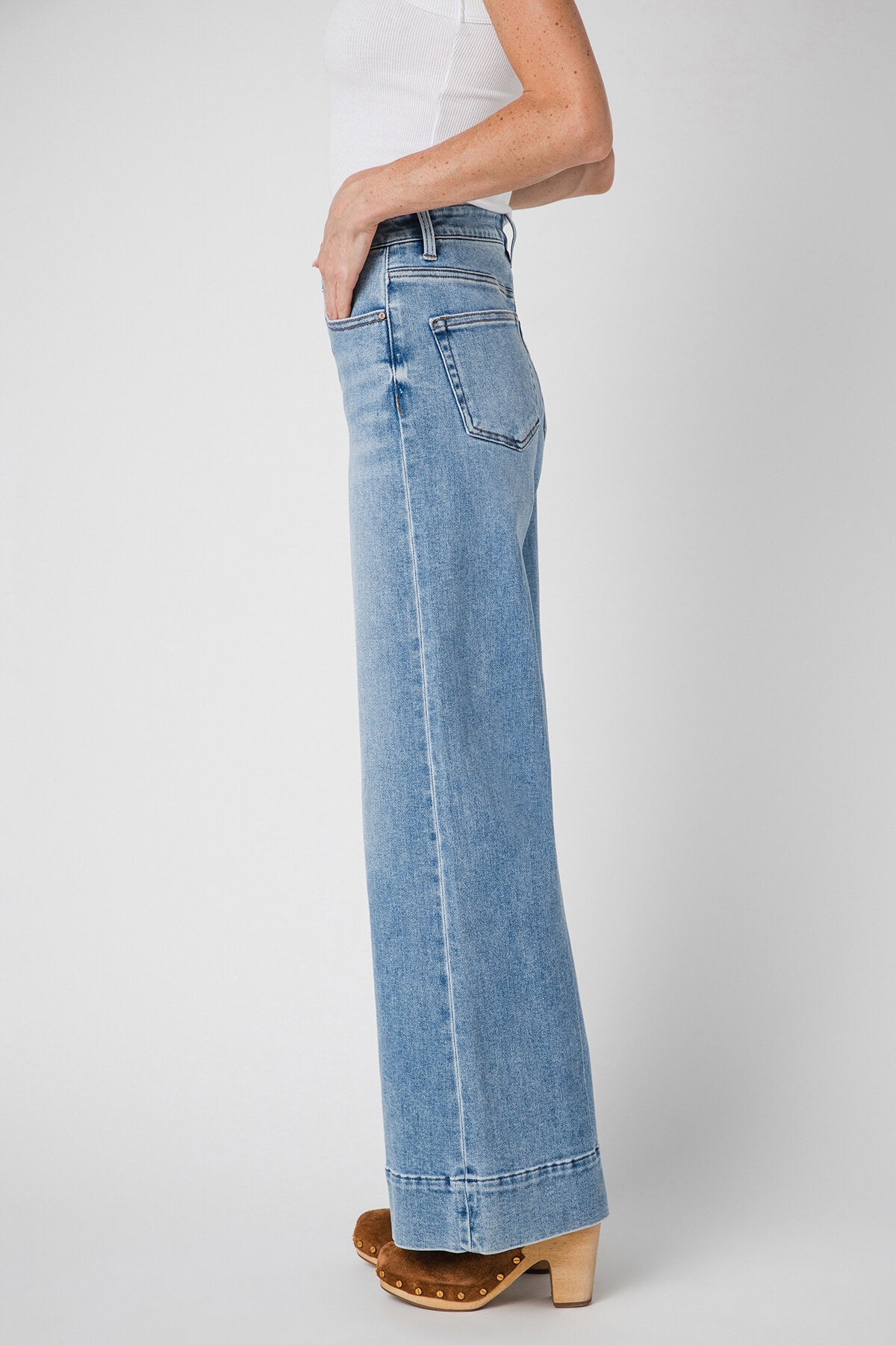 Risen Jay Wide Leg Wide Hem Trouser Jeans