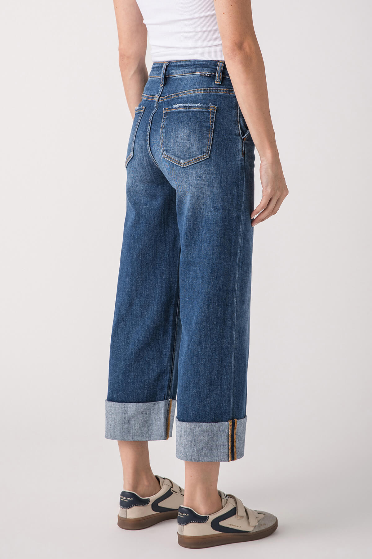 Risen Stella Wide Cuff Cropped Jeans